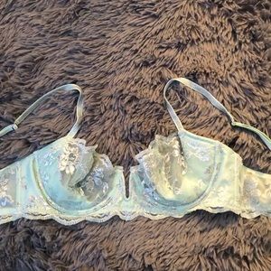 teal lace bralette